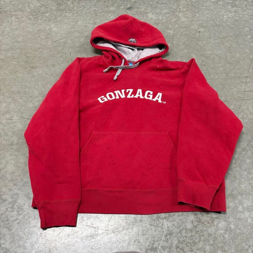 American-vintage Men's Red and Burgundy Hoodie